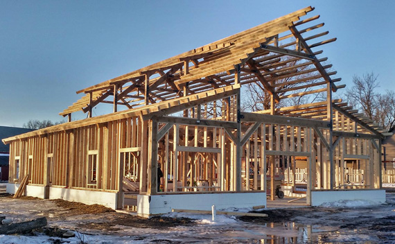 residential building frame | Woelfel Contracting